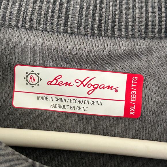 Ben Hogan Men's Golf Performance Fine Line Space Dye Gray Polo XXL 2XL New - Picture 8 of 8